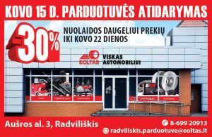 Automobilių detalės Radviliškio vairuotojus pasieks iš pirmų rankų