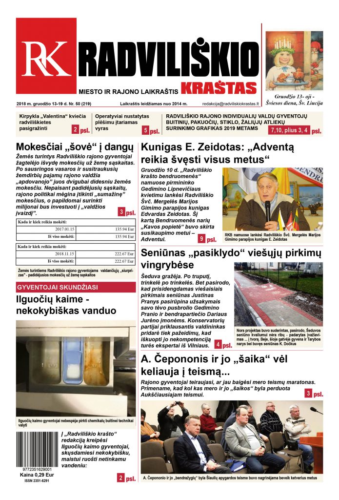 Naujas savaitraščio "Radviliškio kraštas" numeris jau prekyboje