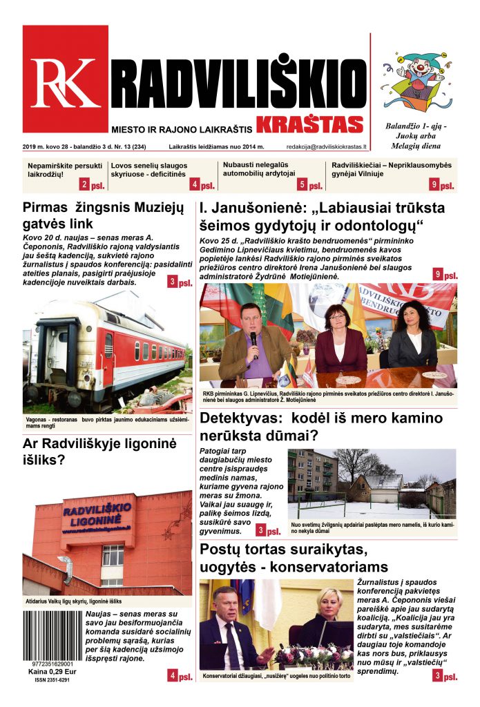 Naujas savaitraščio "Radviliškio kraštas" numeris jau prekyboje