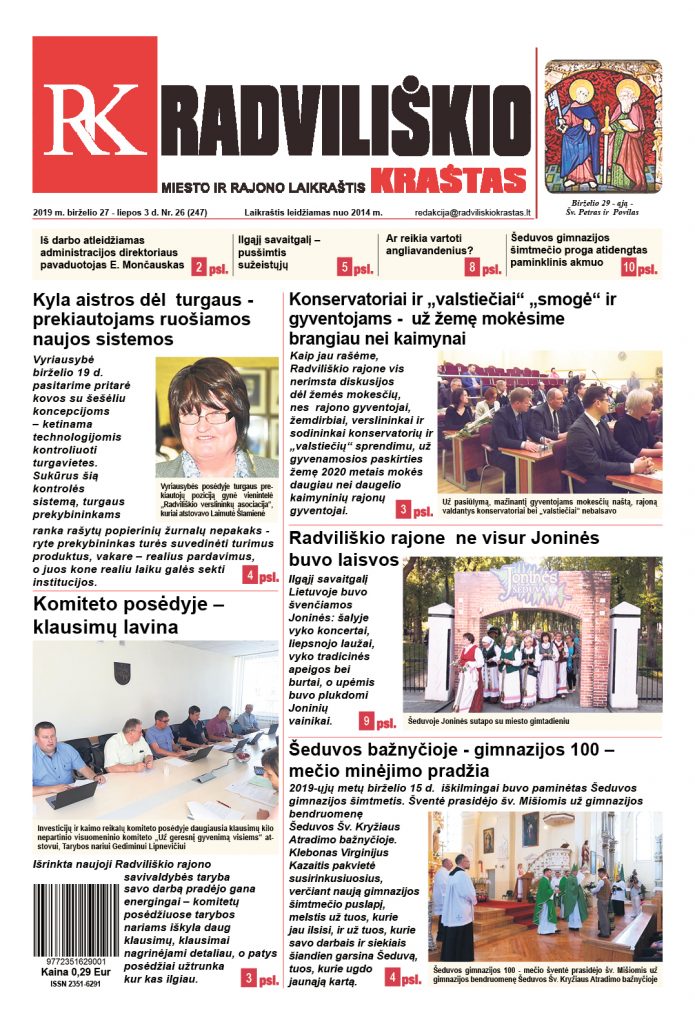 Naujas savaitraščio "Radviliškio kraštas" numeris jau prekyboje