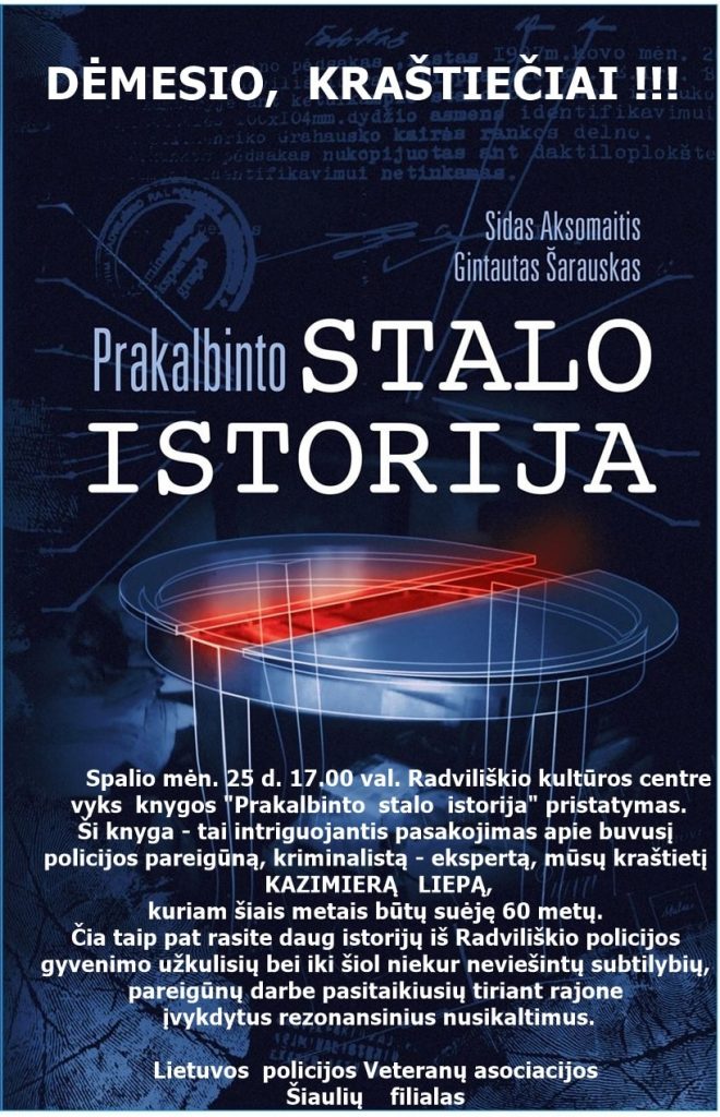 Knygos "Prakalbinto stalo istorija" pristatymas