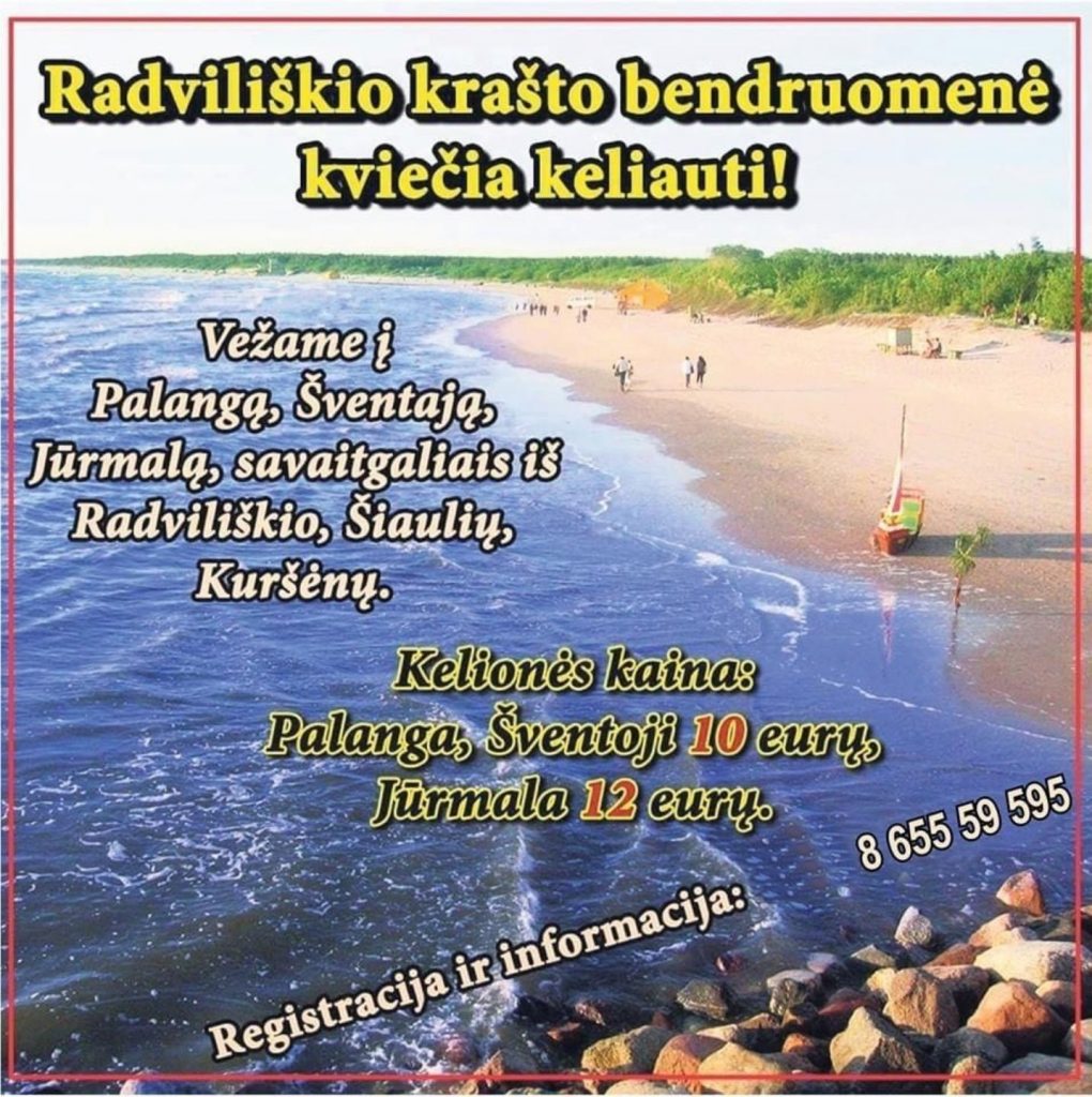 Radviliškio krašto bendruomenė kviečia keliauti