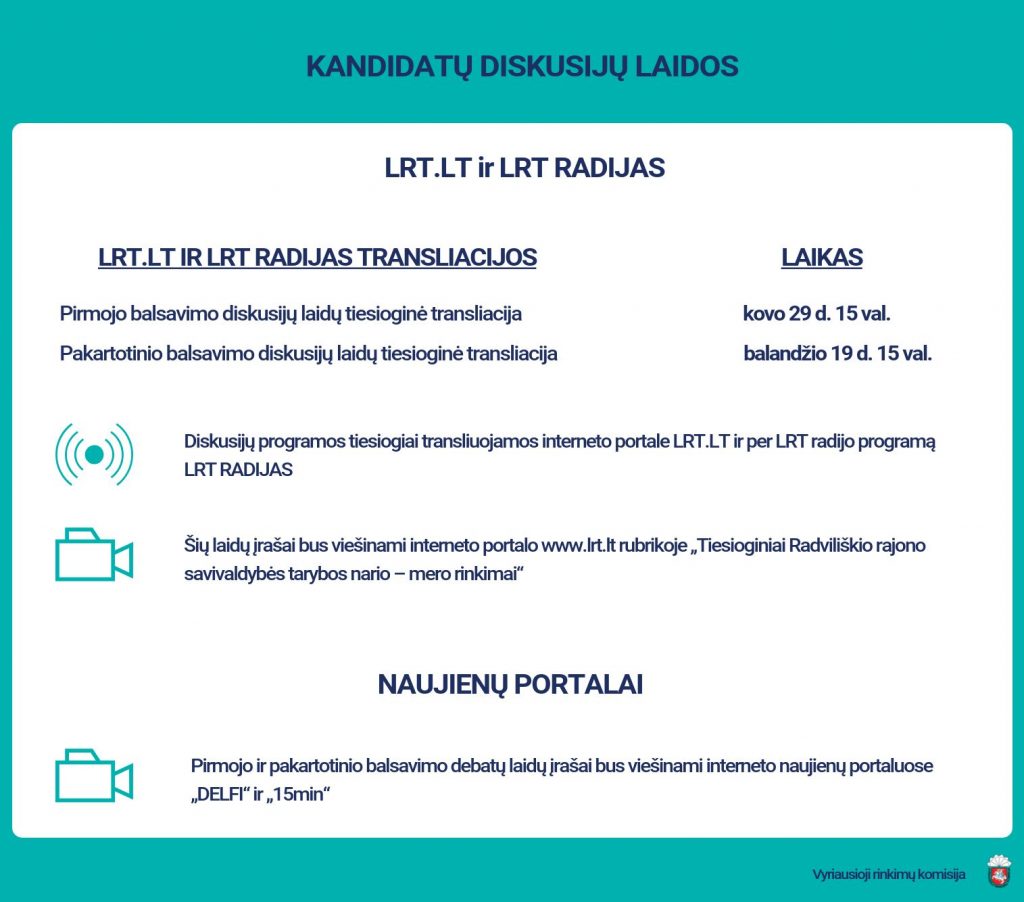 Kandidatai į Radviliškio rajono savivaldybės merus susitiko debatuose