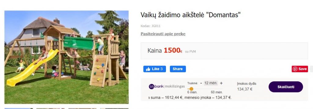 Valdininkų naujas pirkinys – sūpynės parke už 160 tūkst. eurų