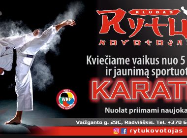 Sporto klubas „Rytų kovotojas“ kviečia vaikus sportuoti